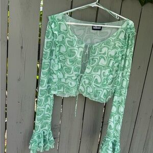 Stylish Green Women's Top